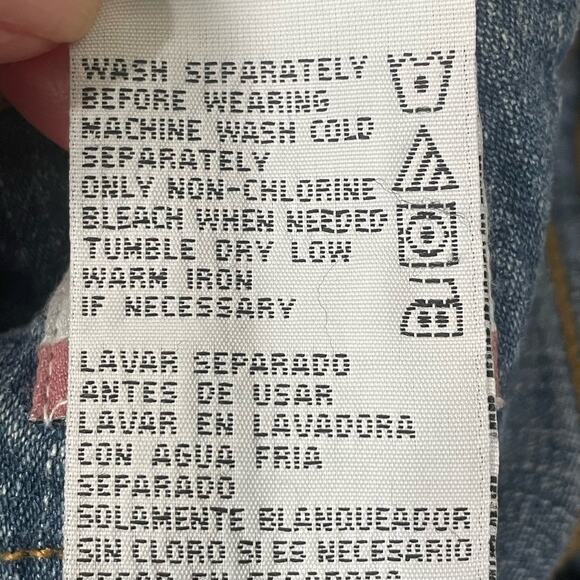 90s Y2k Vintage No Boundaries Denim Shorts Jorts Trashy McBling 2000s Size 7 - Picture 5 of 5